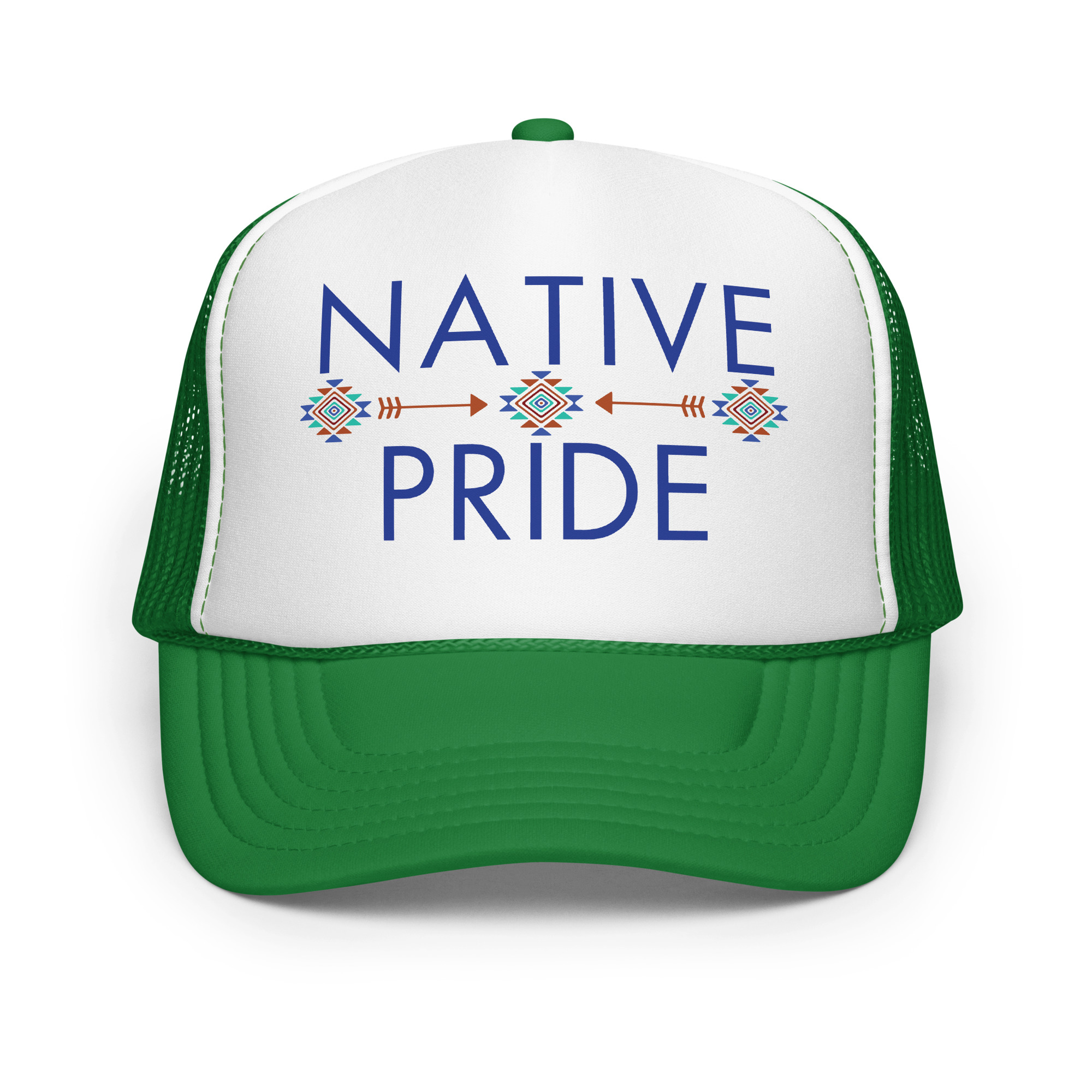 Native Pride 2 Kelly Trucker Hat by Wayuką́