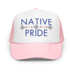 Native Pride 2 Light Pink Trucker Hat by Wayuką́