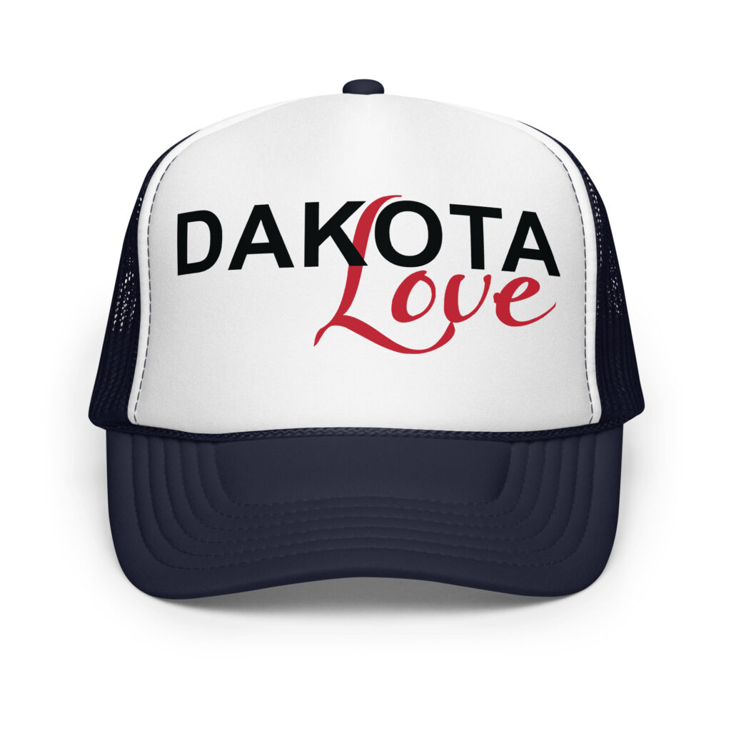 Dakota Love Navy Trucker Hat by Wayuką́