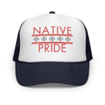 Native Pride 1 Navy Trucker Hat by Wayuką́