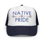 Native Pride 2 Navy Trucker Hat by Wayuką́