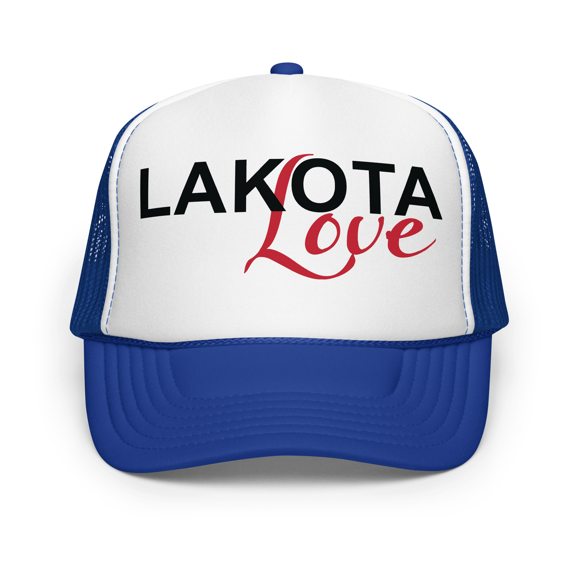 Lakota Love Royal Trucker Hat by Wayuką́