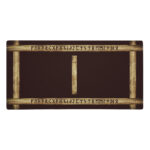 Isa Brown Grunge Desk Mat by Wayuką́