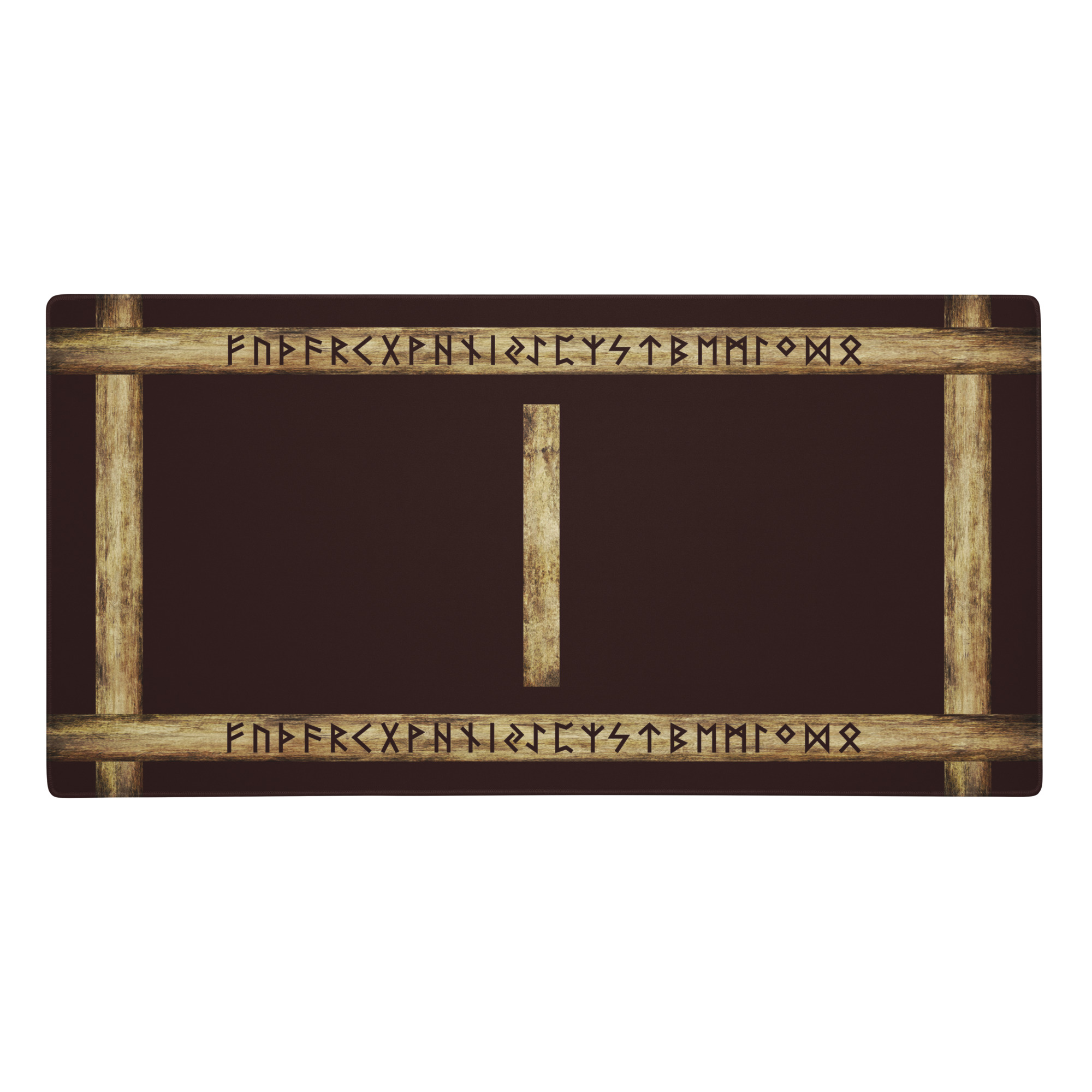 Isa Brown Grunge Desk Mat by Wayuką́