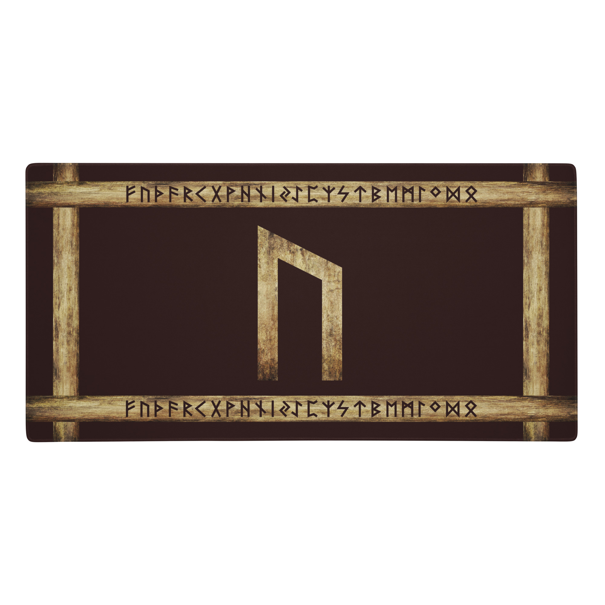 Uruz Brown Grunge Desk Mat by Wayuką́