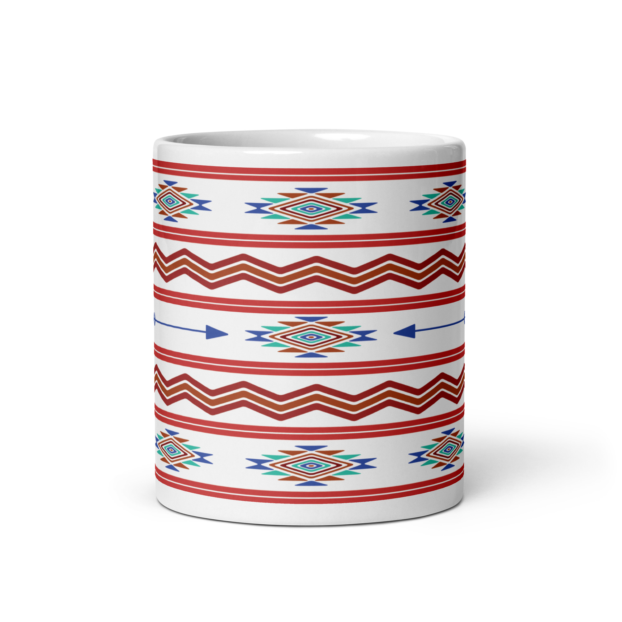 Indigenous Print 1 11 oz. Mug by Wayuką́
