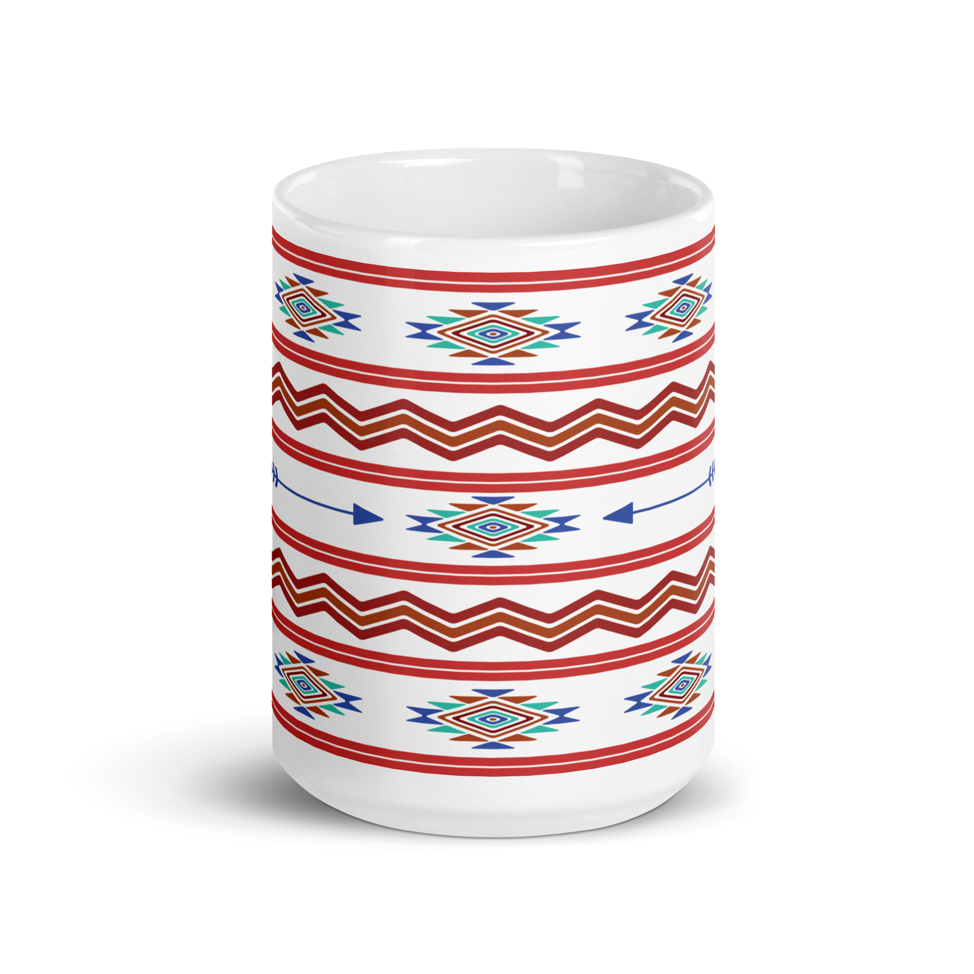 Indigenous Print 1 15 oz. Mug by Wayuką́