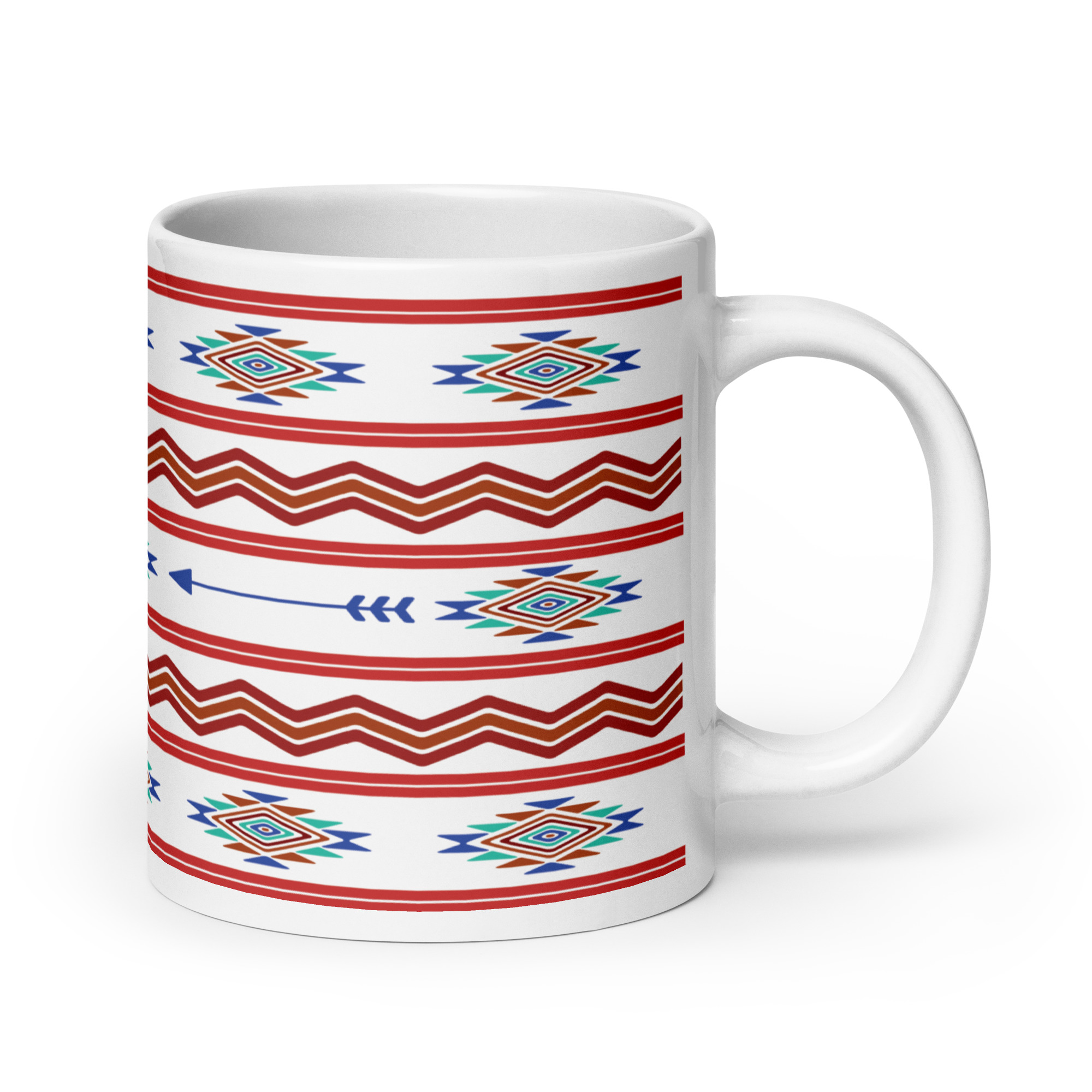 Indigenous Print 1 Mug by Wayuką́