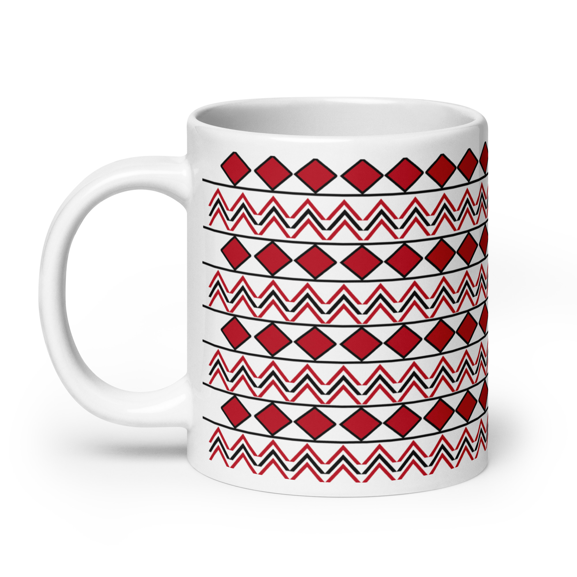 Indigenous Print 2 Mugs by Wayuką́