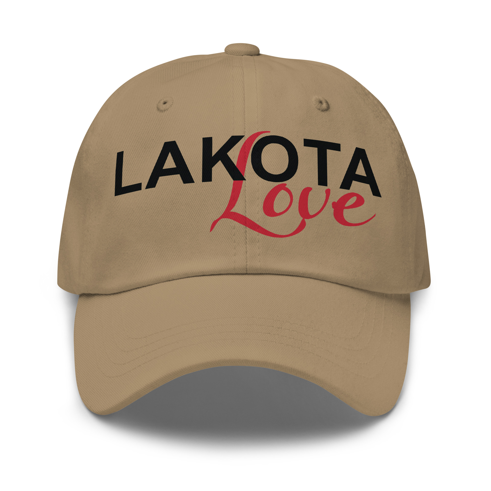 Lakota Love Khaki Dad Hat by Wayuką́