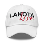 Lakota Love White Dad Hat by Wayuką́