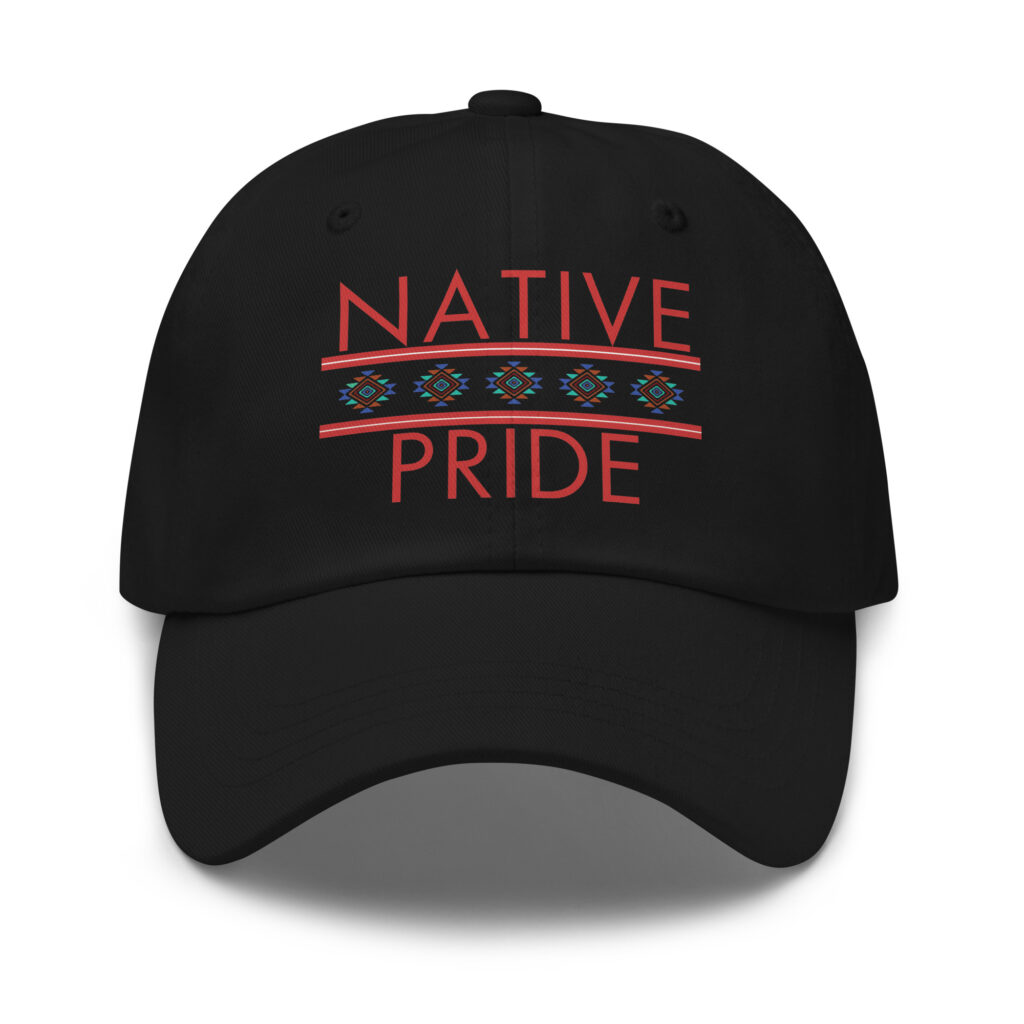 Native Pride 1 Black Dad Hat by Wayuką́