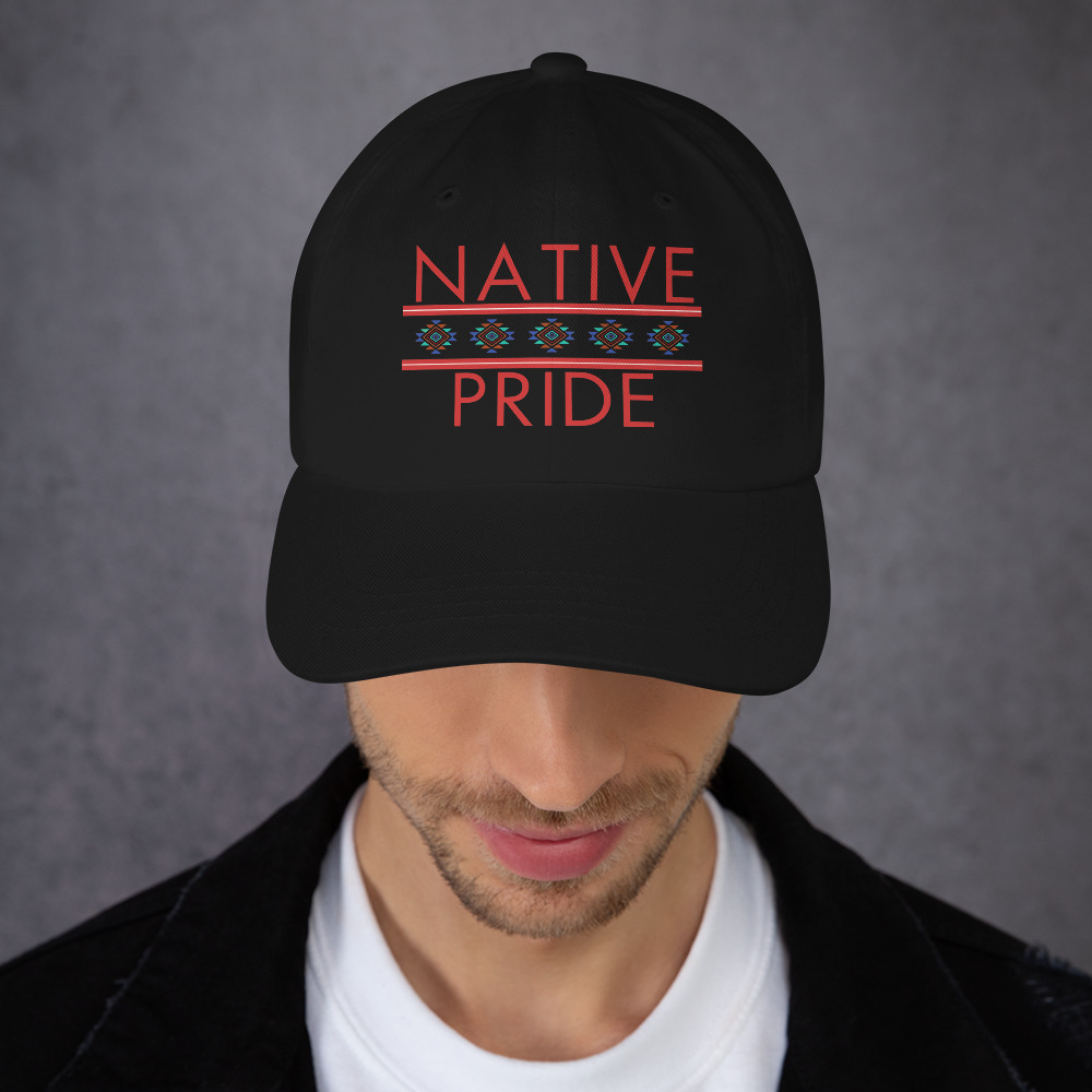 Native Pride 1 Black Dad Hat by Wayuką́