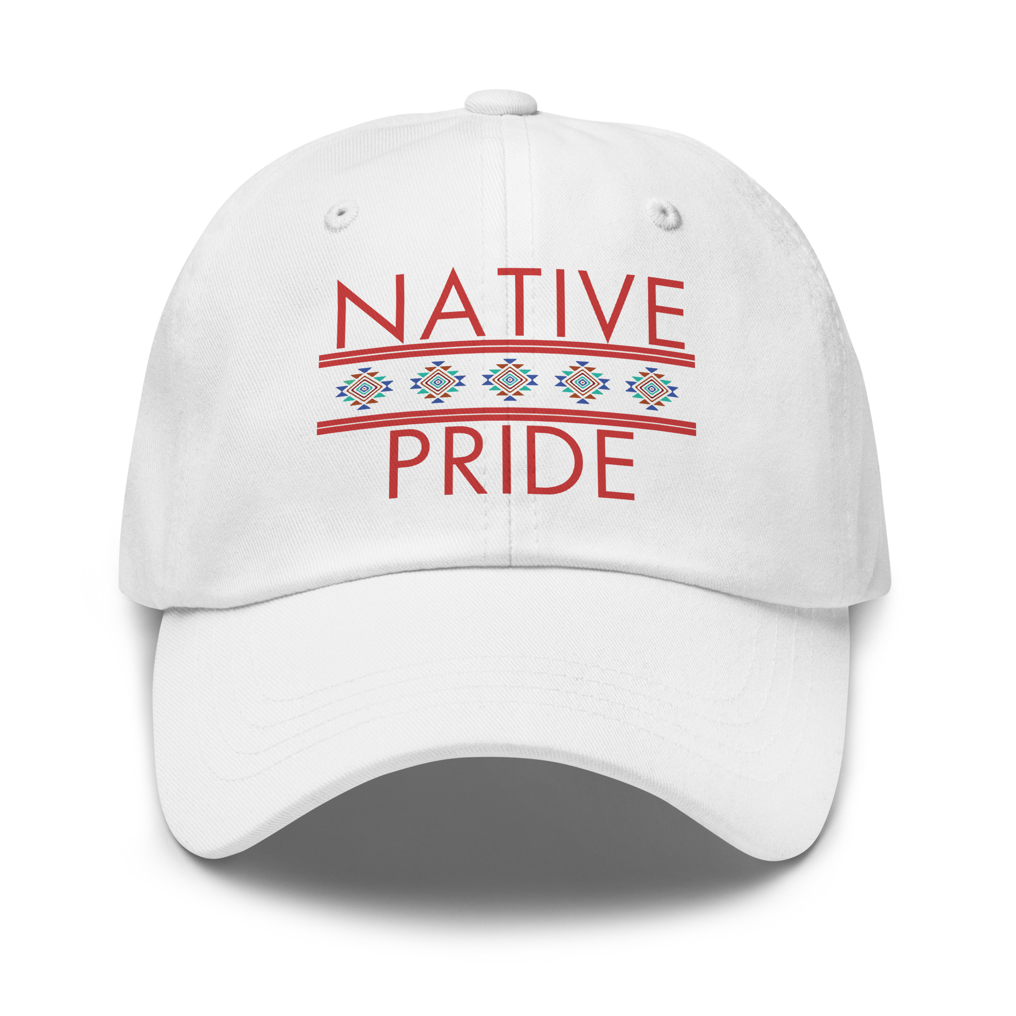 Native Pride 1 White Dad Hat by Wayuką́
