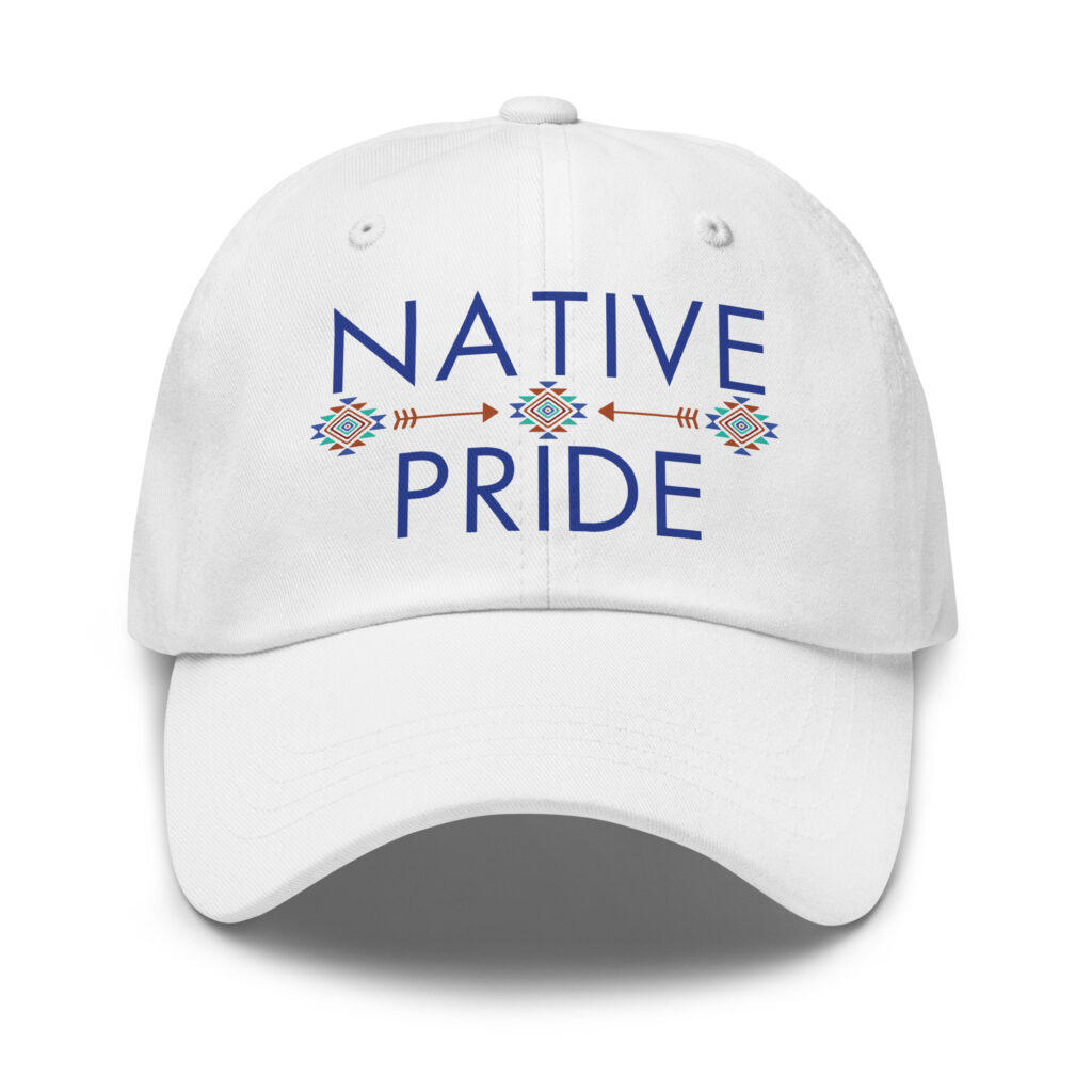 Native Pride 2 White Dad Hat by Wayuką́