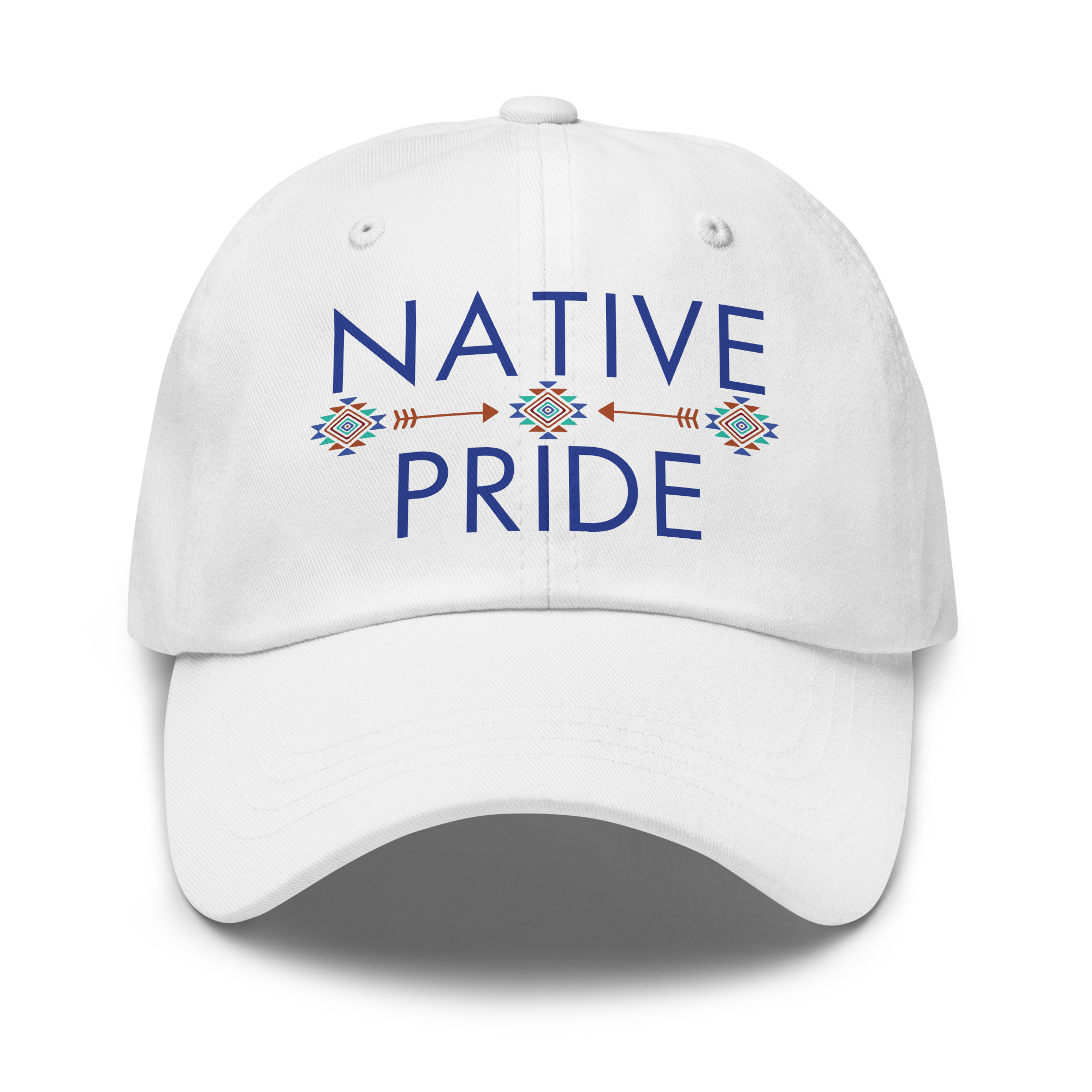 Native Pride 2 White Dad Hat by Wayuką́