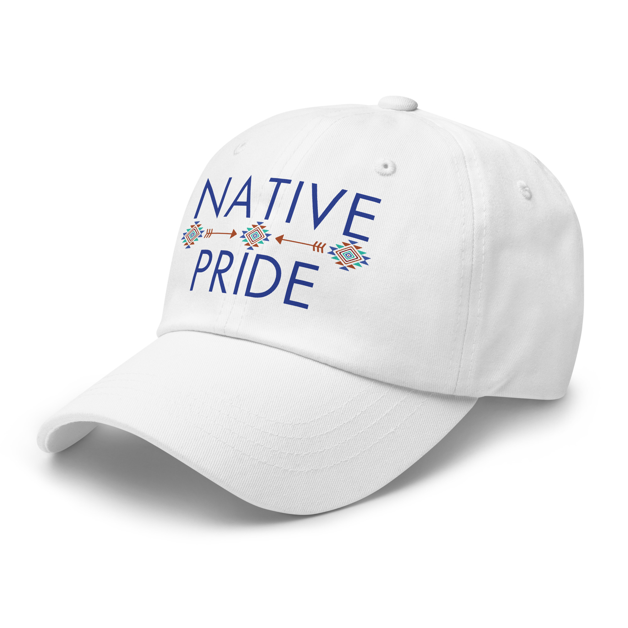 Native Pride 2 White Dad Hat by Wayuką́