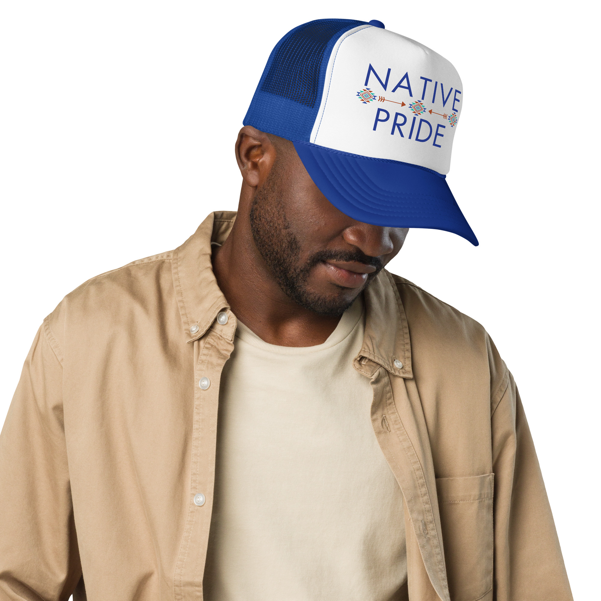 Native Pride 2 Royal Trucker Hat by Wayuką́