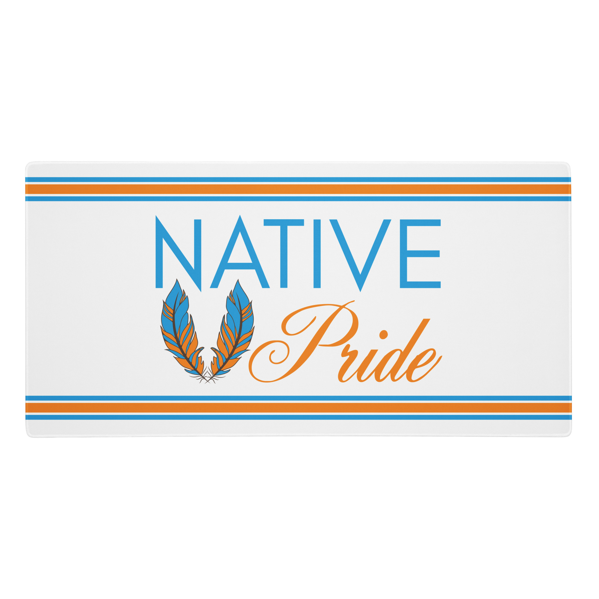 Native Pride Feather 2 Desk Mat by Wayuką́