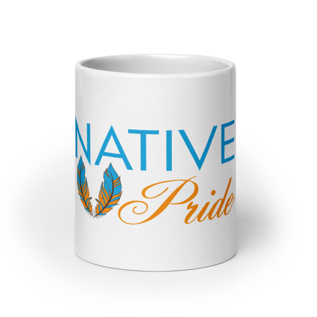 Native Pride Feathers 1 20 oz. Mug by Wayuką́