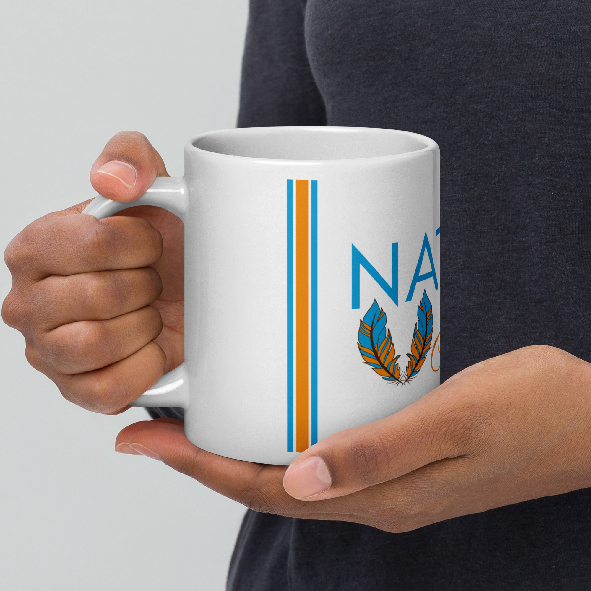 Native Pride Feathers 1 Mug by Wayuką́