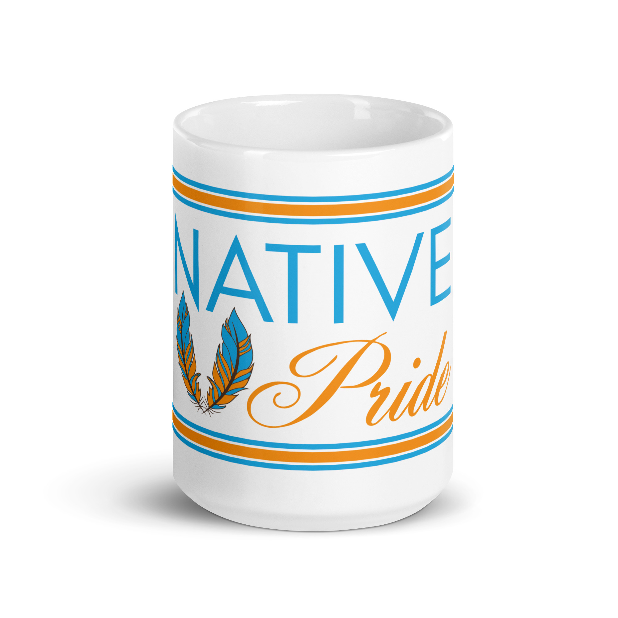 Native Pride Feathers 2 15 oz. Mug by Wayuką́