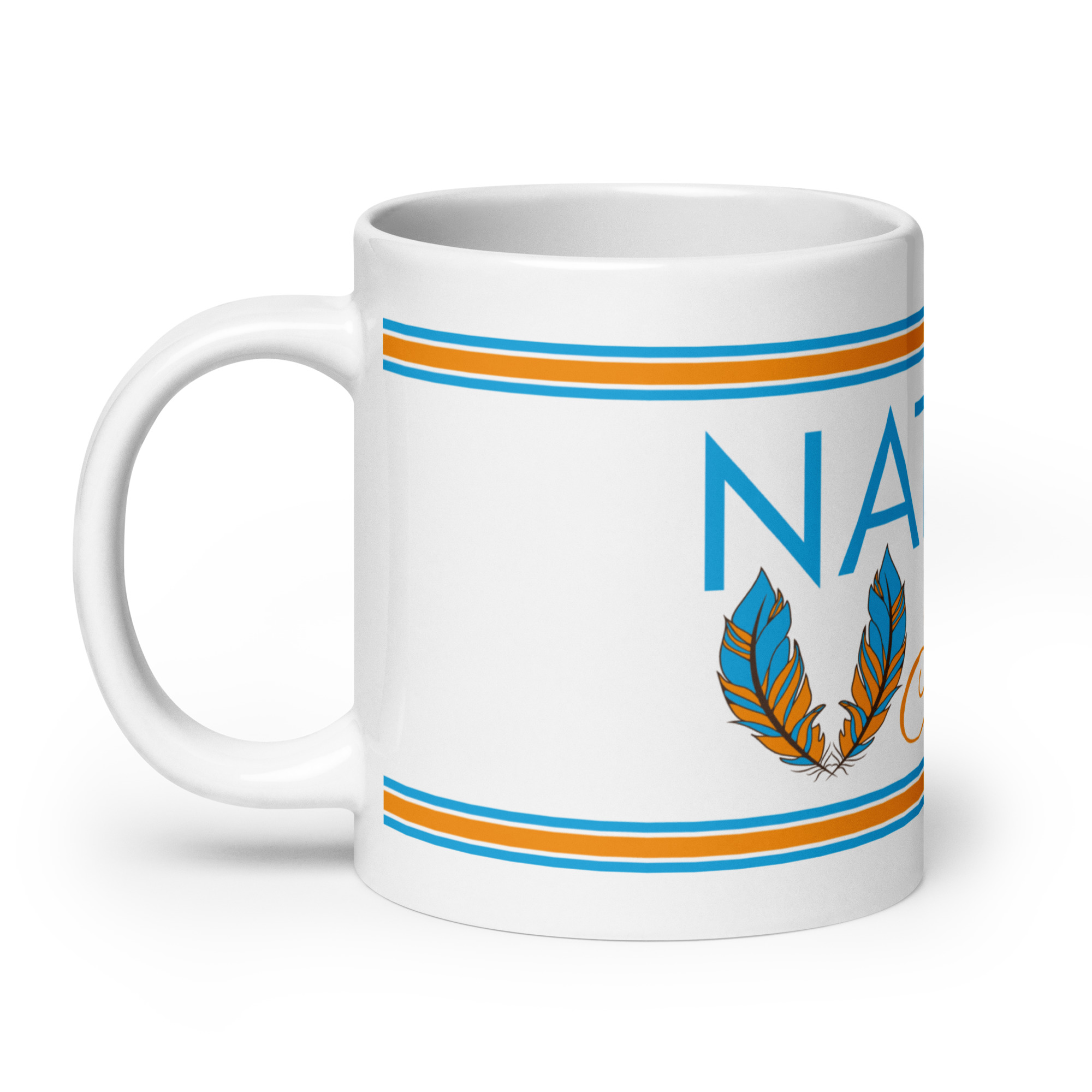 Native Pride Feathers 2 Mug by Wayuką́