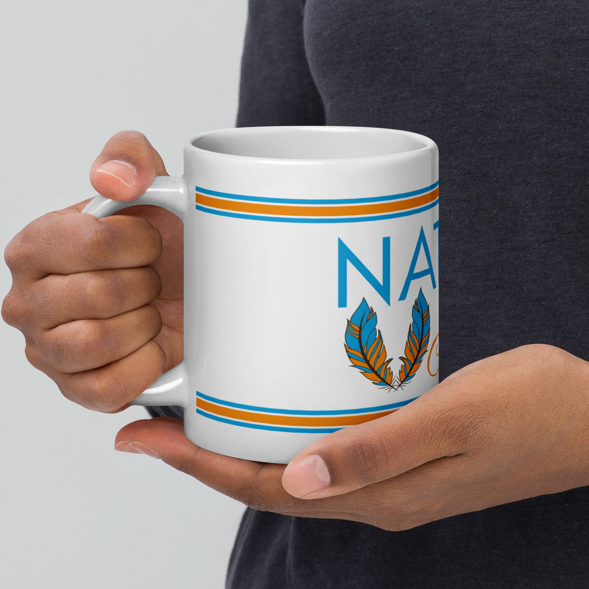 Native Pride Feathers 2 Mug by Wayuką́