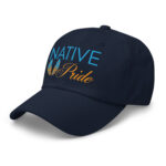 Native Pride Feathers Navy Dad Hat by Wayuką́