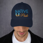 Native Pride Feathers Navy Dad Hat by Wayuką́