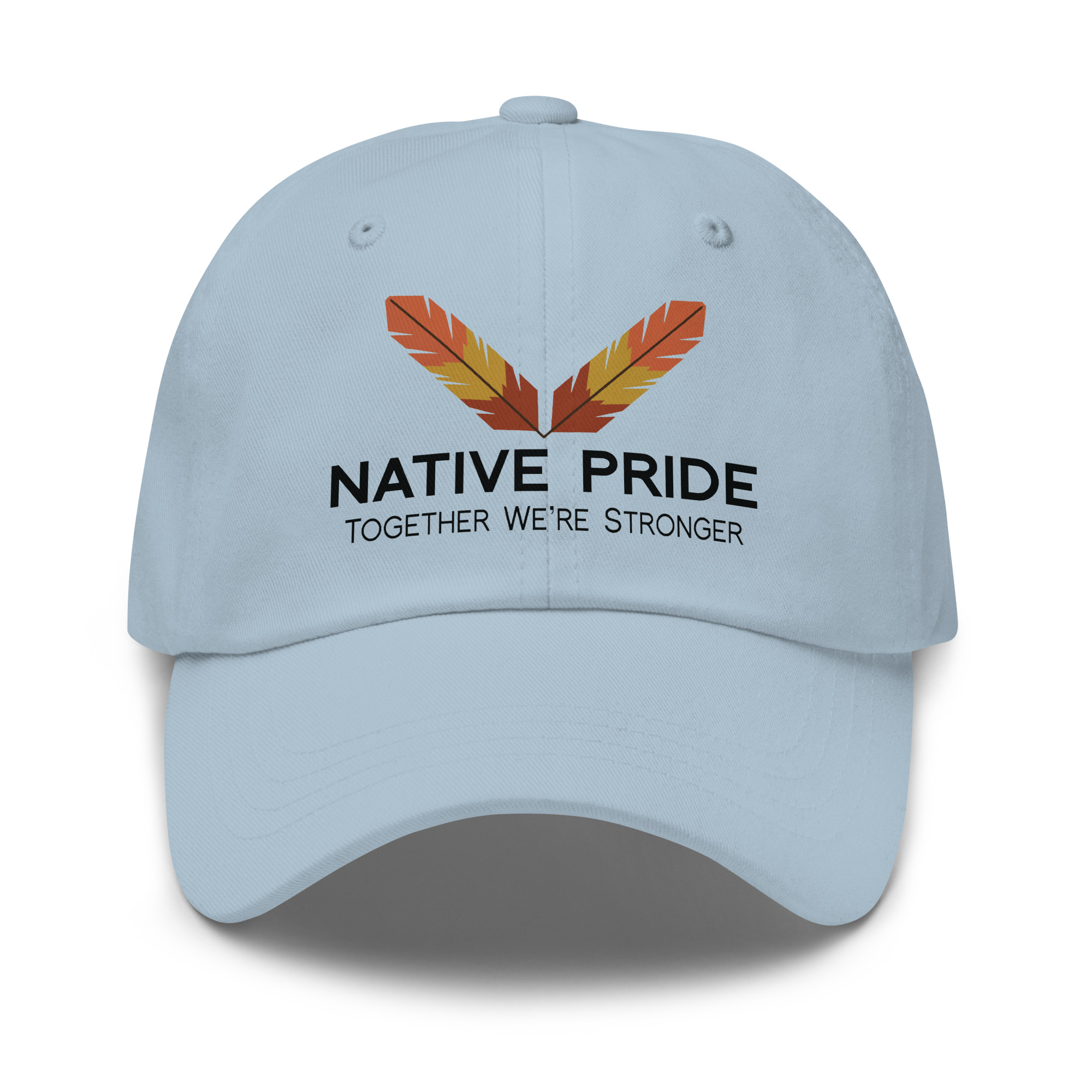 Native Pride Together Stronger Light Blue Dad Hat by Wayuką́