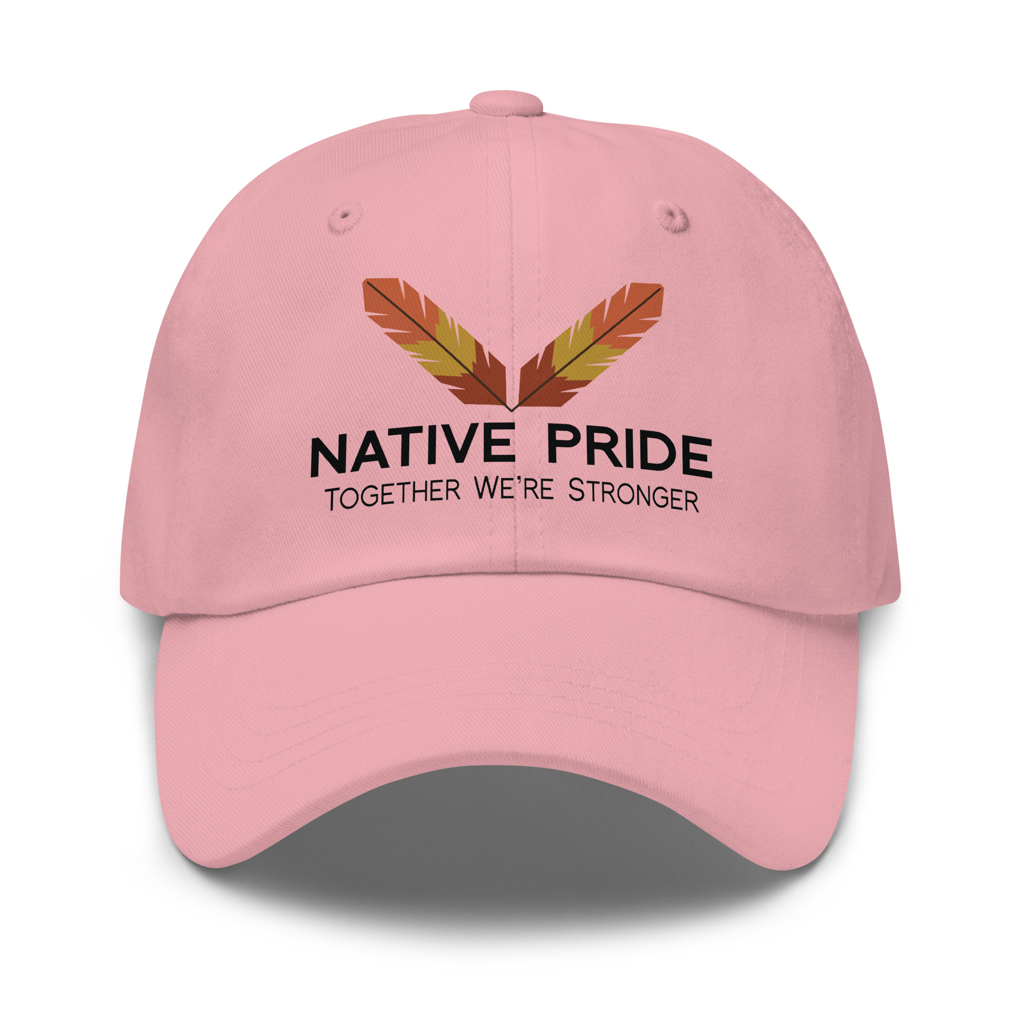 Native Pride Together Stronger Pink Dad Hat by Wayuką́