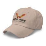 Native Pride Together Stronger Stone Dad Hat by Wayuką́