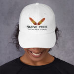 Native Pride Together Stronger White Dad Hat by Wayuką́