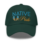 Native Pride Feathers Spruce Dad Hat by Wayuką́