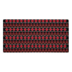 Red and Black Indigenous Print Desk Mat by Wayuką́