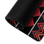 Red and Black Indigenous Print Desk Mat by Wayuką́