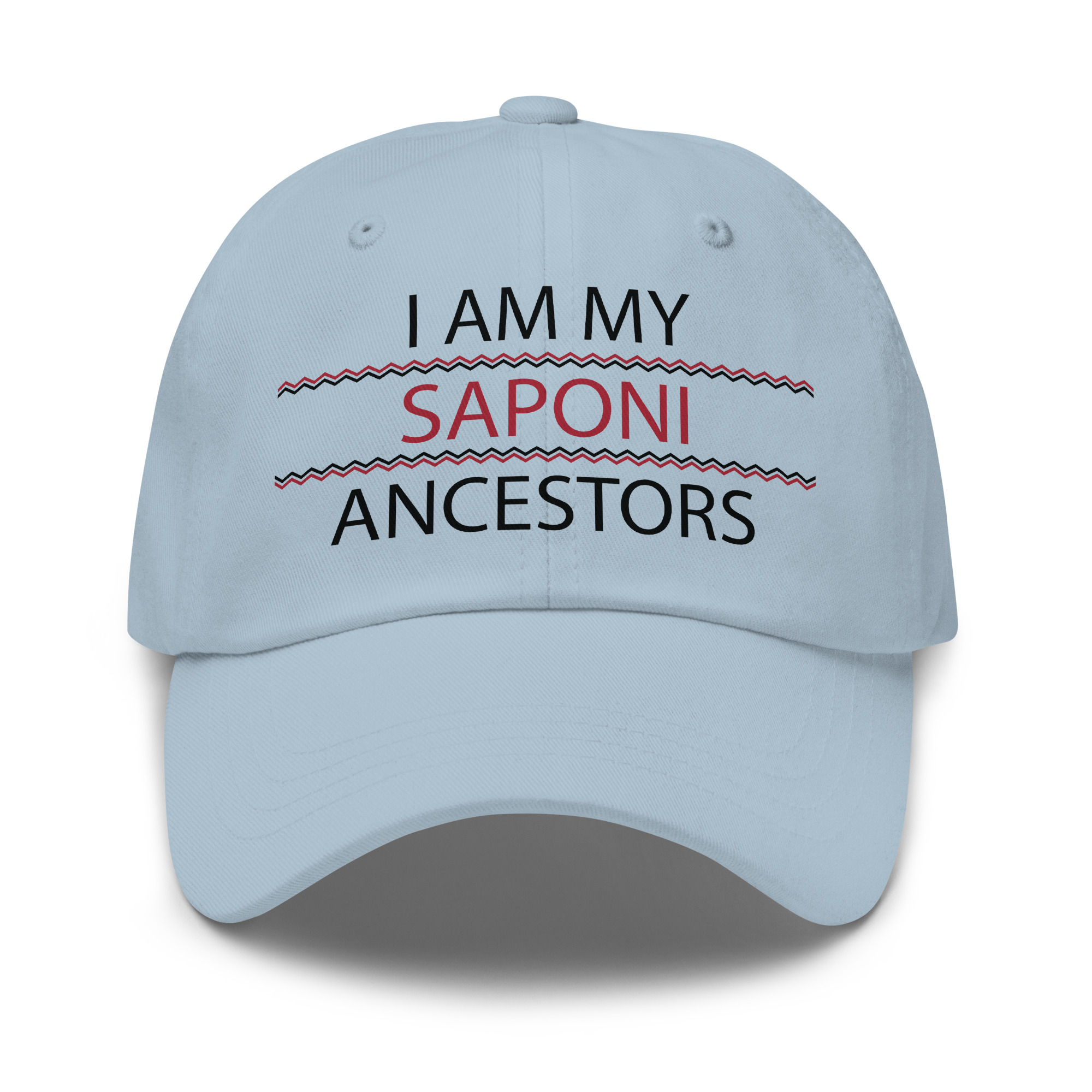 Saponi Ancestors Light Blue Dad Hat by Wayuką́