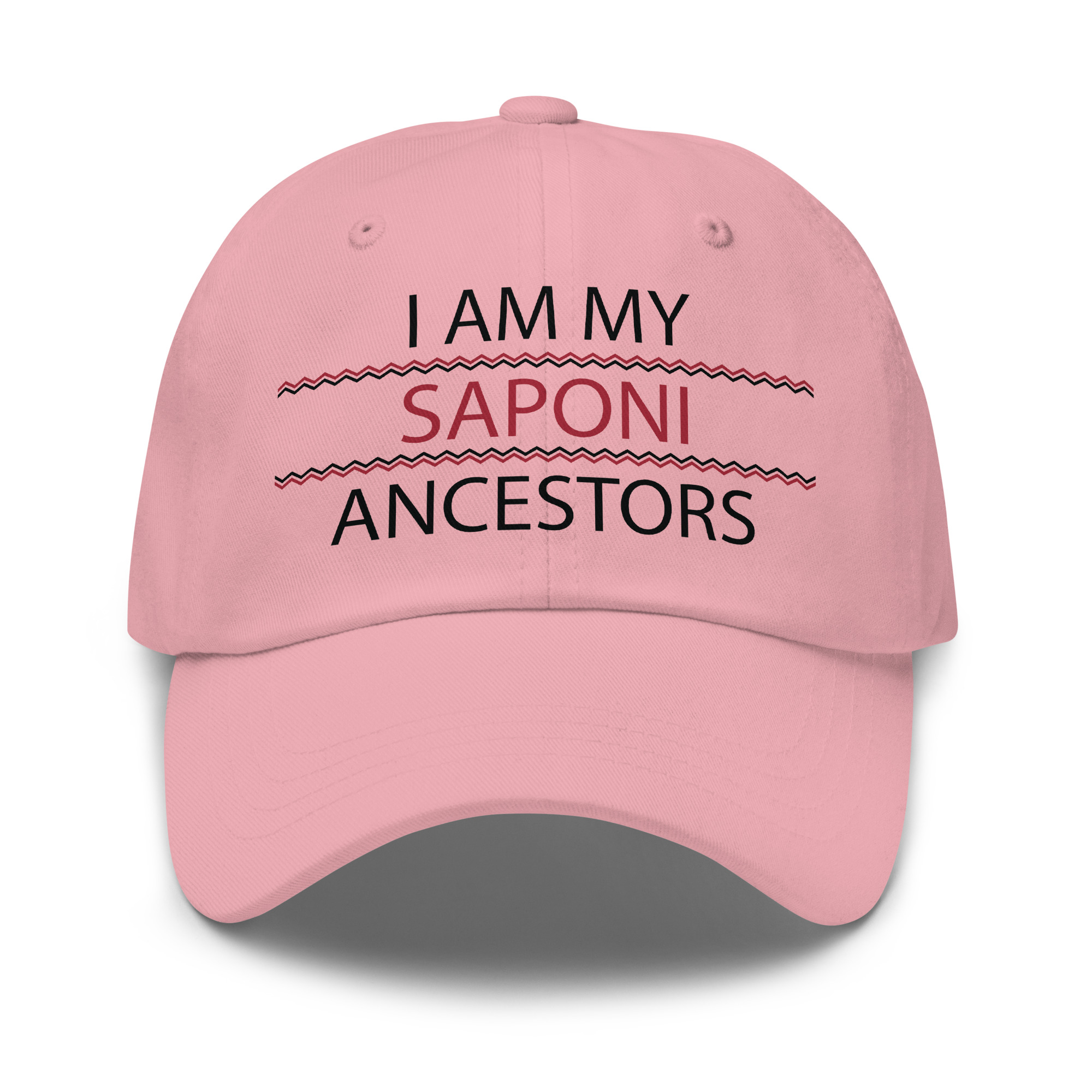 Saponi Ancestors Pink Dad Hat by Wayuką́