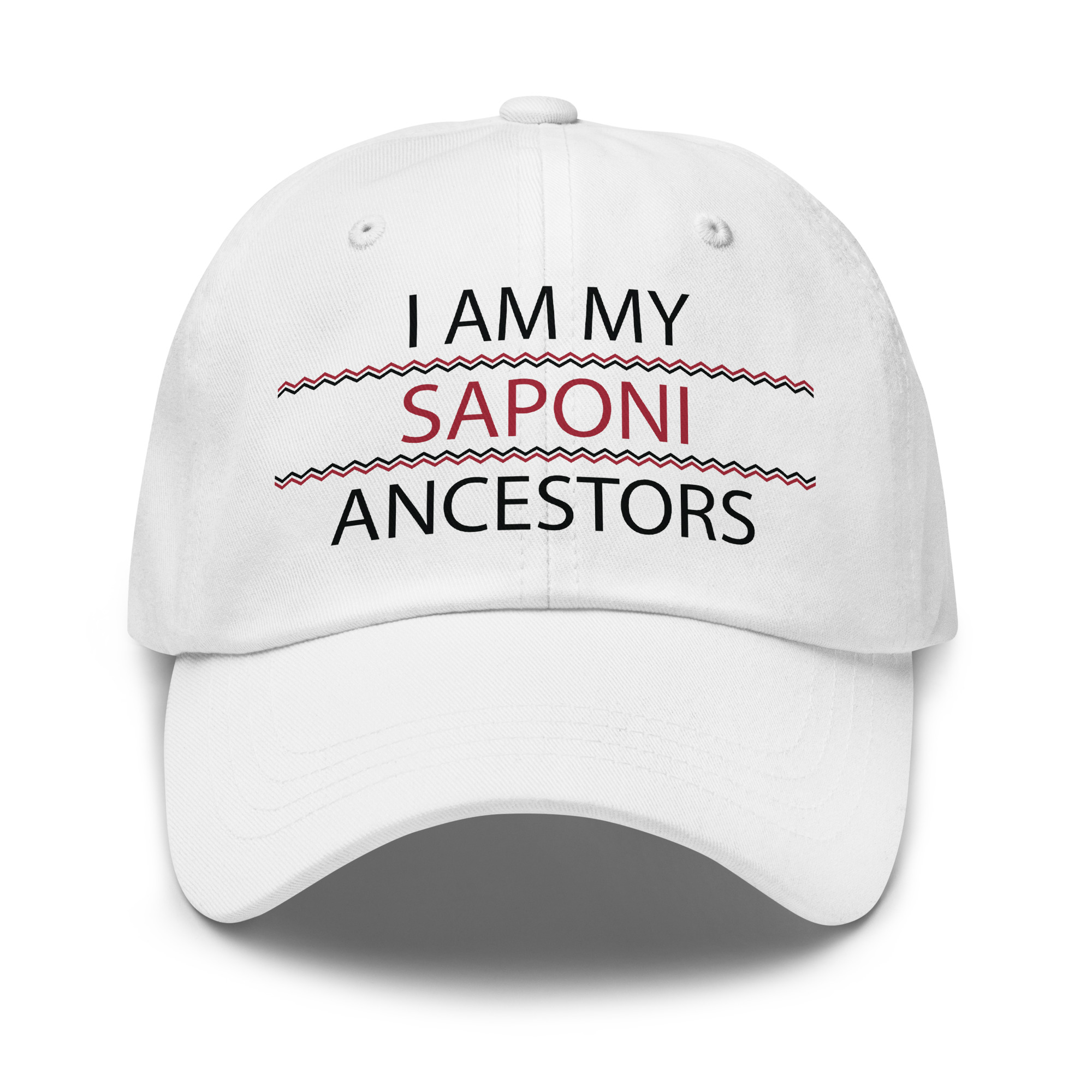 Saponi Ancestors White Dad Hat by Wayuką́
