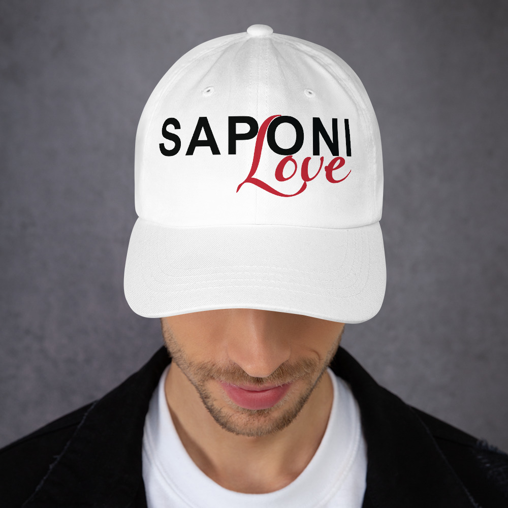 Saponi Love White Dad Hat by Wayuką́