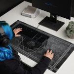 Seidr Galdr Web of Wyrd Desk Mat by Wayuką́