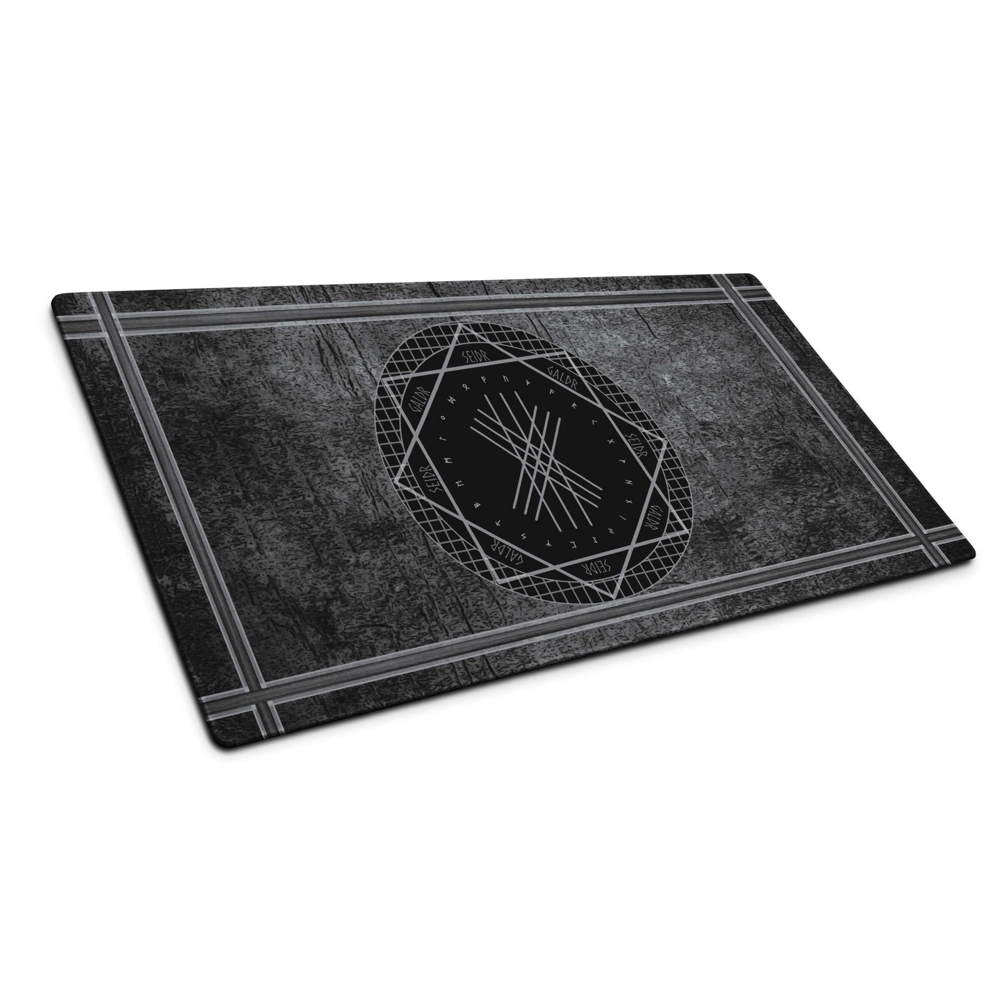 Seidr Galdr Web of Wyrd Desk Mat by Wayuką́
