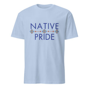 Native Pride 2 Light Blue T-shirt by Wayuką́