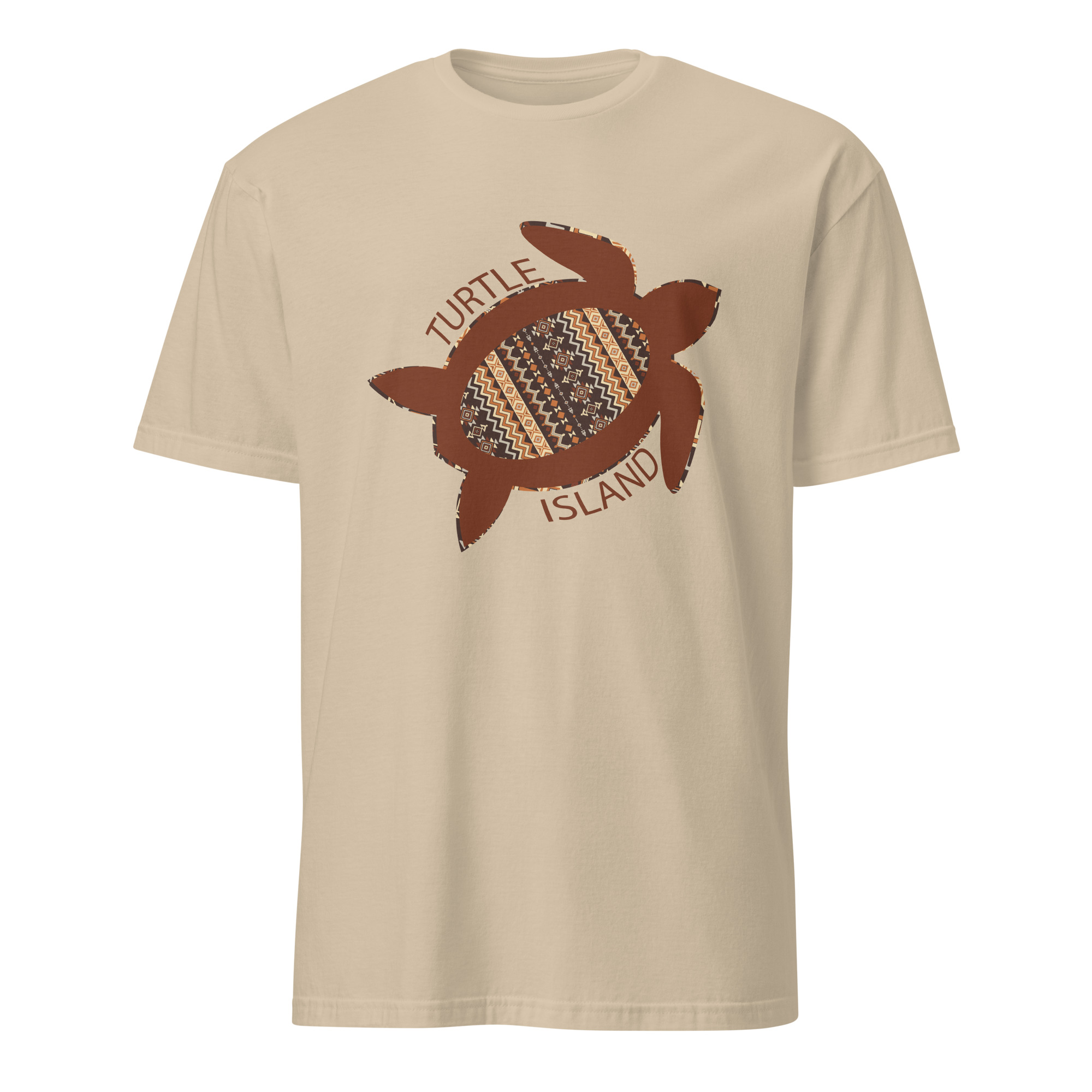 Turtle Island 2 Sand T-shirt by Wayuką́