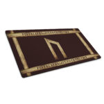Uruz Brown Grunge Desk Mat by Wayuką́