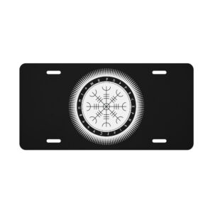 Aegishjalmr Halftone Vanity License Plate by Wayuką́