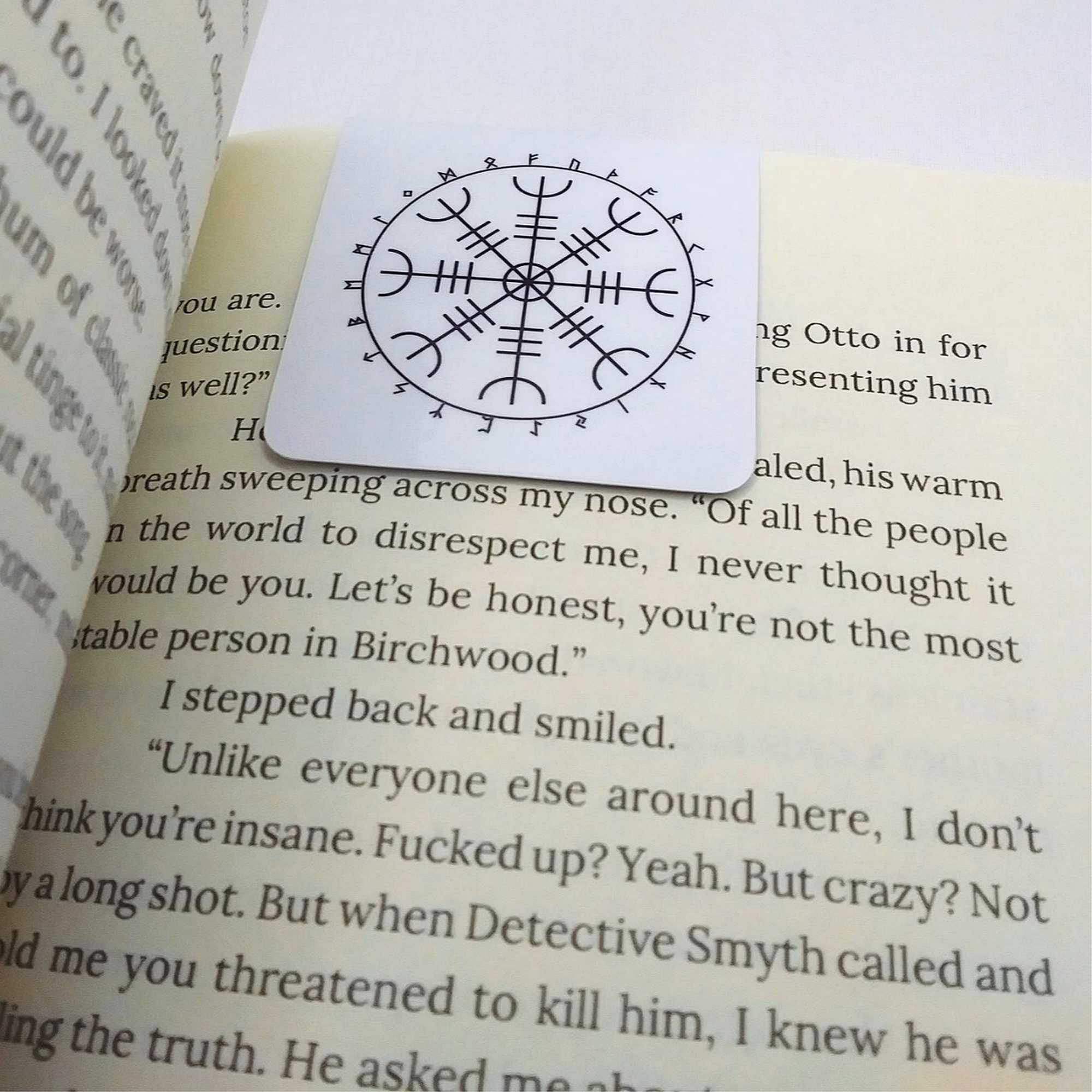 Aegishjalmr Runes Magnetic Bookmark by Wayuką́