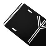 Algiz Black and White License Plate by Wayuką́