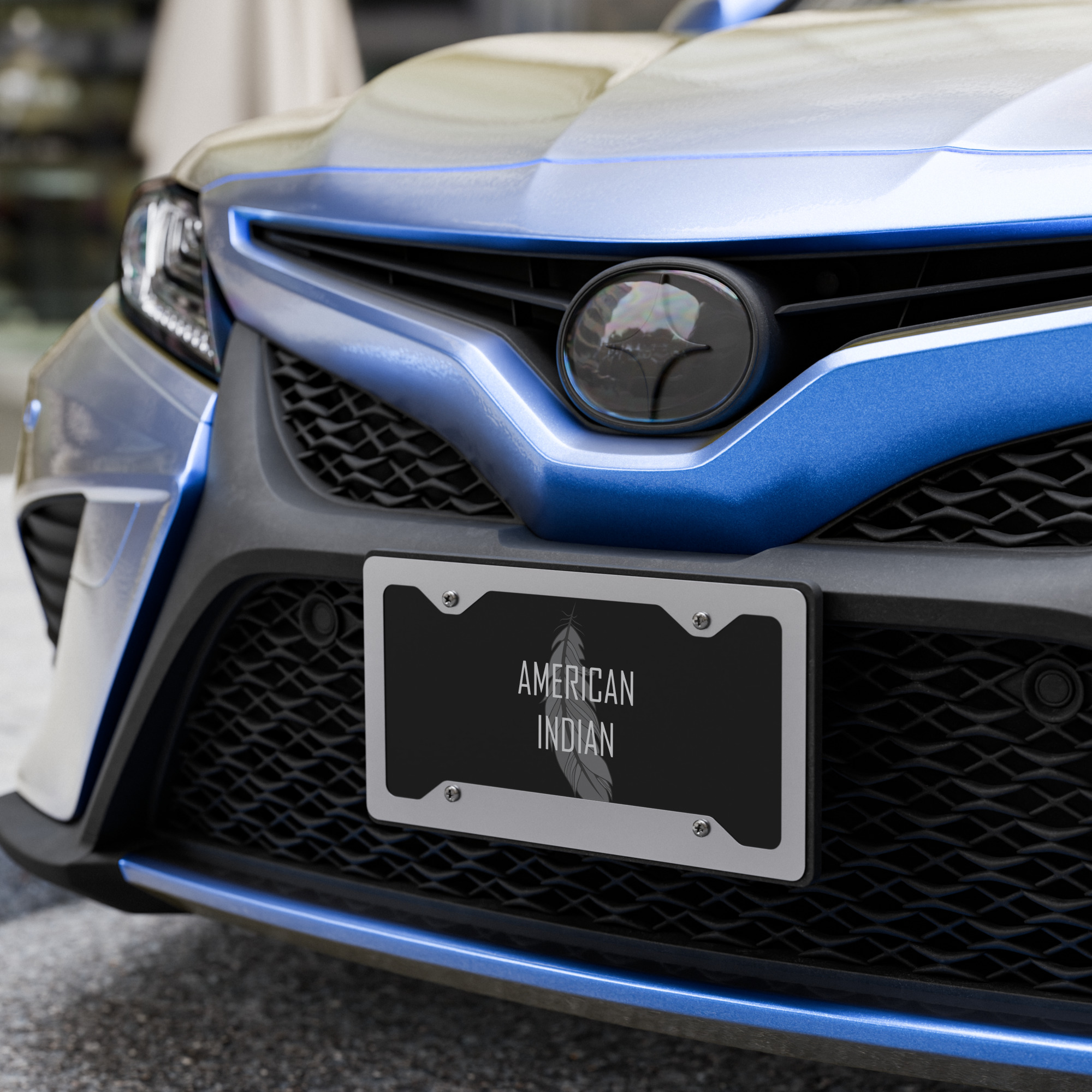 American Indian Feather License Plate by Wayuką́